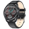Wasserdichte Smartwatch mit Herzfrequenz L16 - Leder (Offene Verpackung - Zufriedenstellend) - Schwarz