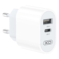 XO L97 Dual Port Schnellladegerät - USB-A, USB-C (Bulk - Befriedigend) - Weiß