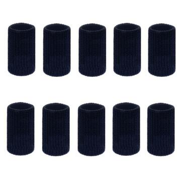 10 Stk. Elastische Nylon Fingerschützer für Sport - Schwarz