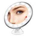 10X Vergrößerung LED-Spiegel 8-Zoll-Makeup-Spiegel mit Saugnapf-Design für Badezimmer Frisiertisch