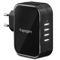 Spigen F401 4-Port Universal Wand-ladegerät - 2.4A - Schwarz