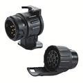 13-poliger auf 7-poligen Anhänger-Adapter, 12V - 2 Stück - schwarz
