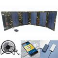 15W faltbares USB-Solarladegerät/Powerbank mit 5 Panels - Tarnung