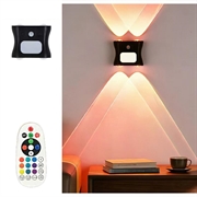 16-farbiges RGB-LED-Nachtlicht mit Farbverlauf und Bewegungssensor - Lichtprojektion nach oben/unten