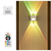 16-farbiges RGB-LED-Nachtlicht mit Farbverlauf und Bewegungssensor - Lichtprojektion nach oben/unten - Weiß