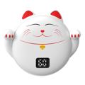 2 in 1 Digital Display 3s Fast Heating Cartoon Hand Warmer 10000mAh Portable Power Bank - Lucky Cat