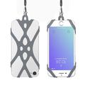 2-in-1-Nackenband mit Silikonhülle für Smartphone - 6.5" - Grau