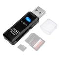 2-in-1-USB-3.0-Kartenlesegerät für SD- und TF-Karten - Schwarz