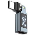 240W USB-C-Stecker-auf-USB-C-Buchse-Drehadapter mit LED-Anzeige