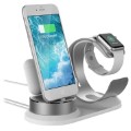 3-in-1 Halterung / Dockingstation für iPhone, AirPods, Apple Watch - Silber
