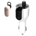 3-in-1-Autoladegerät mit FM-Sender und Bluetooth-Headset G52 - Weiß