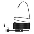 3-in-1 wasserdichte 7mm Endoskopkamera für Mobiltelefone - USB, MicroUSB, Typ-C - 1m