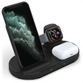 3-in-1 Drahtlose Dockingstation W55 - iPhone, AirPods, iWatch - Schwarz