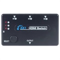 3-port HDMI-Umschalter mit Fernbedienung - Schwarz