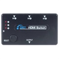 3-port HDMI-Umschalter mit Fernbedienung - Schwarz