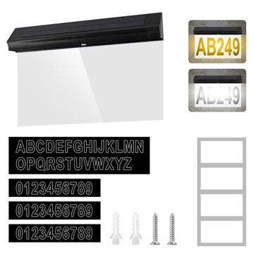 30-LED-Solar-Adressschild mit anpassbaren Hausnummern
