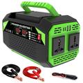 300W Auto-Wechselrichter - 12V DC/220V AC - Schwarz / Grün