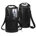 30-Liter-Rucksack, wasserdicht, mit durchsichtiger Touch-Tasche für das Handy - Schwarz