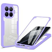 Xiaomi 15T Pro 360 Schutz Hülle - Purpur / Durchsichtig