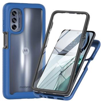 360 Schutz Motorola Moto G62 5G Hülle - Dunkel Blau / Durchsichtig