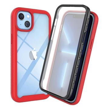 360 Schutz iPhone 14 Plus Hülle - Rot / Durchsichtig