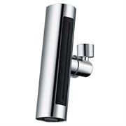 360° schwenkbarer Verlängerungsauslauf für Küchenarmaturen mit 22-mm-Anschluss - 4 Funktionen - Silber