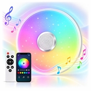 36W Smart LED-Deckenleuchte mit Fernbedienung / Bluetooth-Lautsprecher - runde Form