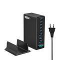 380W-GaN-Desktop-Ladestation mit digitaler Leistungsanzeige - 8 Ports - Schwarz