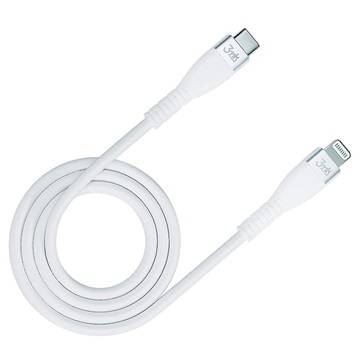 3MK HyperSilicone USB-C/Lightning Data und Ladekabel - 1m - Weiß
