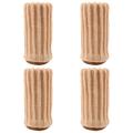 4er-Pack Stuhlbeinkappen aus Stretch-Strick - Beige