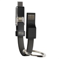 4smarts Keyring 3-in-1 USB Mini Kabel - Typ-C, Lightning, MicroUSB