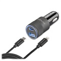 4smarts Rapid+ Kfz-Ladegerät mit Lightning Kabel - Blau / Schwarz
