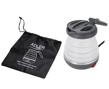 Adler AD 1370UK Wasserkocher Kunststoff 0.6L - Silikon Reise UK Stecker