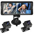 6.8" Auto-Baby-Monitor mit zwei 1080P HD-Kameras mit 360-Grad-Drehung