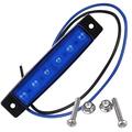 Wasserdichte 6-LED-Seitenmarkierungsleuchte für 12V/24V Boote, Anhänger, Lkw und Wohnmobile - Blau