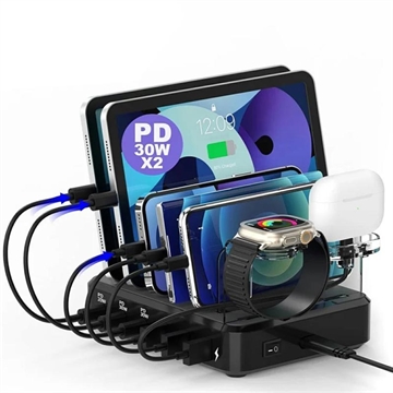 Universal-Ladestation mit 6 Anschlüssen 018-3PD-2 - 110W