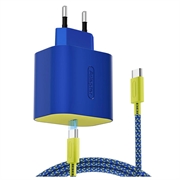 Nintendo Switch 2/Lite/OLED 60-W-PD-Schnellladegerät mit USB-C-Anschluss und 2m langem Kabel - Dunkelblau