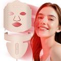 7-farbige LED-Lichttherapie-Maske für Gesicht/Hals – Rosa