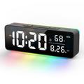 8830 Digitaler Wecker mit RGB-Nachtlicht - Schwarz