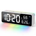 8830 Digitaler Wecker mit RGB-Nachtlicht - Weiß