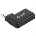 90-Grad USB-C / USB3.0 OTG-Adapter - 10Gbit/s - Schwarz