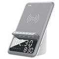 AFK BT512 Funkuhr / Bluetooth Lautsprecher mit Qi Ladegerät (Offene Verpackung - Zufriedenstellend) - Grau