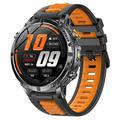 AK122 1.7" Smartwatch - Bluetooth-Telefonie, Herzfrequenz, SpO2, IP68 - Schwarz / Orange