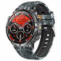 AK122 1.7" Smartwatch - Bluetooth-Telefonie, Herzfrequenz, SpO2, IP68 - Blau mit Camouflage-Muster