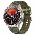 AK122 1.7" Smartwatch - Bluetooth-Telefonie, Herzfrequenz, SpO2, IP68 - Grüne Tarnfarbe