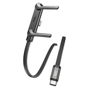 AWEI CM-12C USB-C-Kabel mit integriertem Ständer – 1,5 m – Schwarz