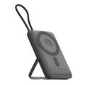 AZEADA AZ-P34 10000mAh Powerbank mit Magnetanschluss und USB-C-Kabel - 22.5W/15W - Dunkelgrau