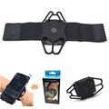 Verstellbares Handy-Armband zum Laufen und Radfahren - 6"-6.7" - Schwarz