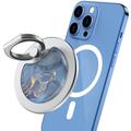 AhaStyle DD-01 Magnetischer Telefonring-Halter - MagSafe-kompatibel - Blauer Marmor