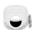 AirPods 5/4/AirTag 2-in-1-Silikonhülle mit Karabiner – Weiß